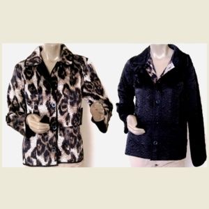 NWT Chico's Jacket Womens Reversible Sz 2 NWT $128